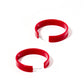 Ashley - Medium Hoop - True Red - Earrings