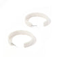 Ashley - Medium Hoop - White Shell - Earrings