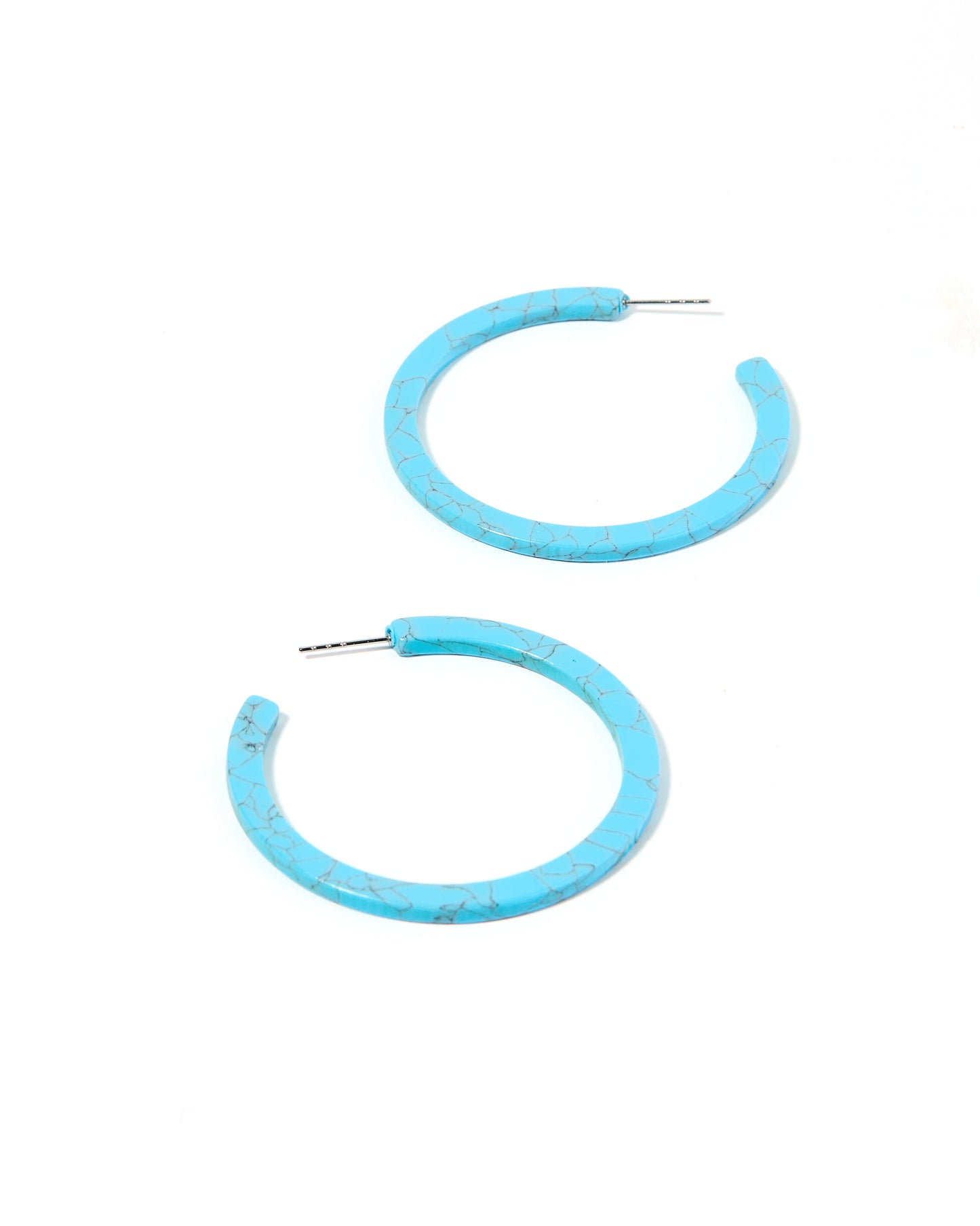 Holly - Medium Hoop - Turquoise - Earrings