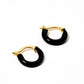 Mia - Gold-Filled - Black - Earrings