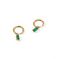 Huggie Charm Earrings - Edith Green Gold