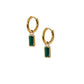 Huggie Charm Earrings - Edith Green Gold