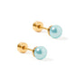 Screwback Stud Earrings - Payton Pearl Blue 5mm