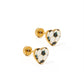 Screwback Stud Earrings - Soccer