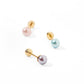 Screwback Stud Earrings - Payton Pearl Gray 5mm