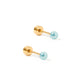 Screwback Stud Earrings - Payton Pearl Blue 3mm