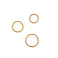 Huggie Infinity Hoop Earrings - Ava Gold 12mm