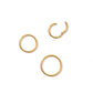 Huggie Infinity Hoop Earrings - Ava Gold 10mm