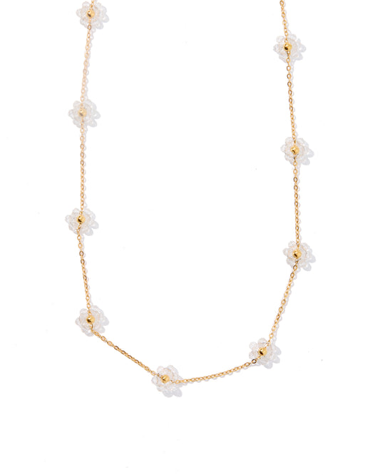 Necklace - Gracie Flower Pearl