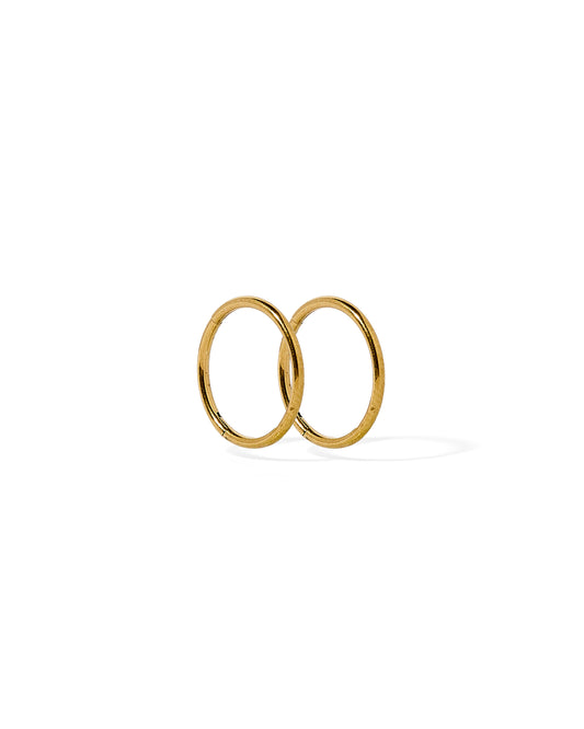 Huggie Infinity Hoop Earrings - Ava Gold 12mm