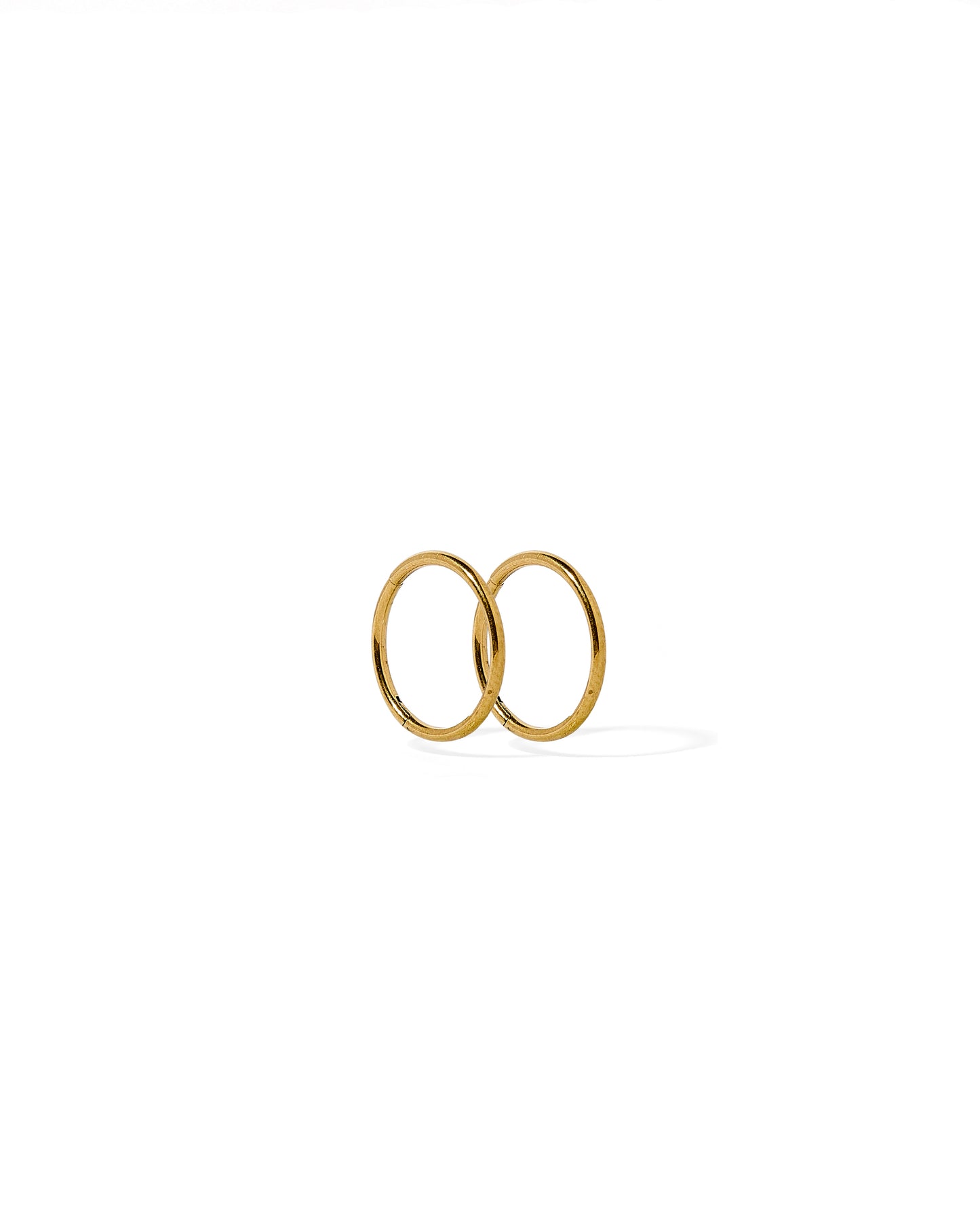 Huggie Infinity Hoop Earrings - Ava Gold 8mm