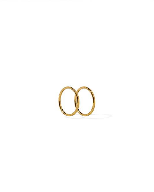 Huggie Infinity Hoop Earrings - Ava Gold 8mm