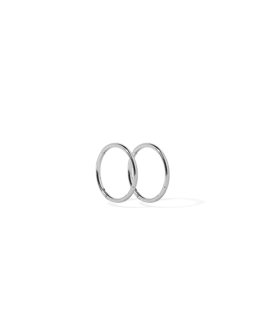 Huggie Infinity Hoop Earrings - Ava Silver 10mm