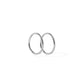 Huggie Infinity Hoop Earrings - Ava Silver 12mm