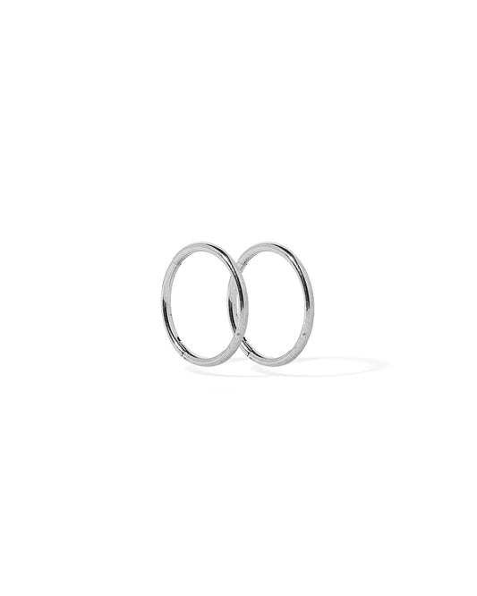 Huggie Infinity Hoop Earrings - Ava Silver 12mm