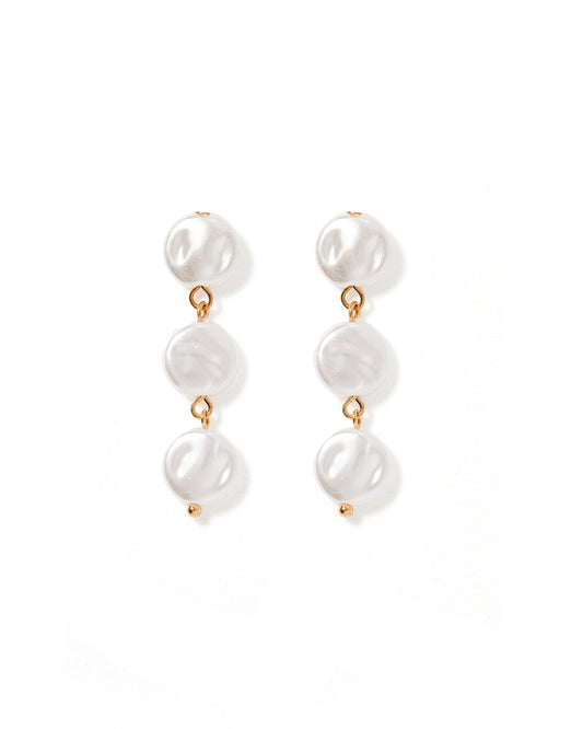 Libby - 3 Pearl - Earrings