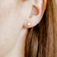 Screwback Stud Earrings - Venus Opal White
