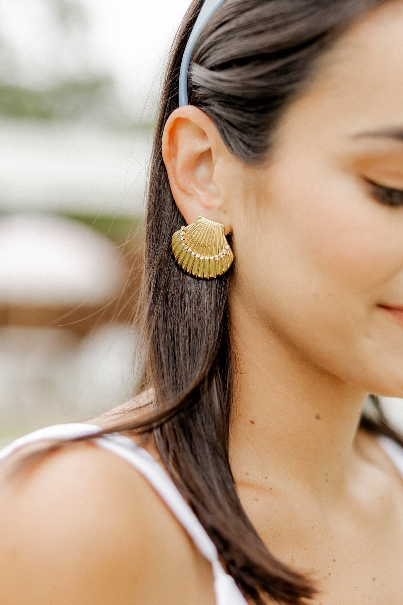 Adora Shell Statement Earrings - LINNY CO WholesaleMetals
