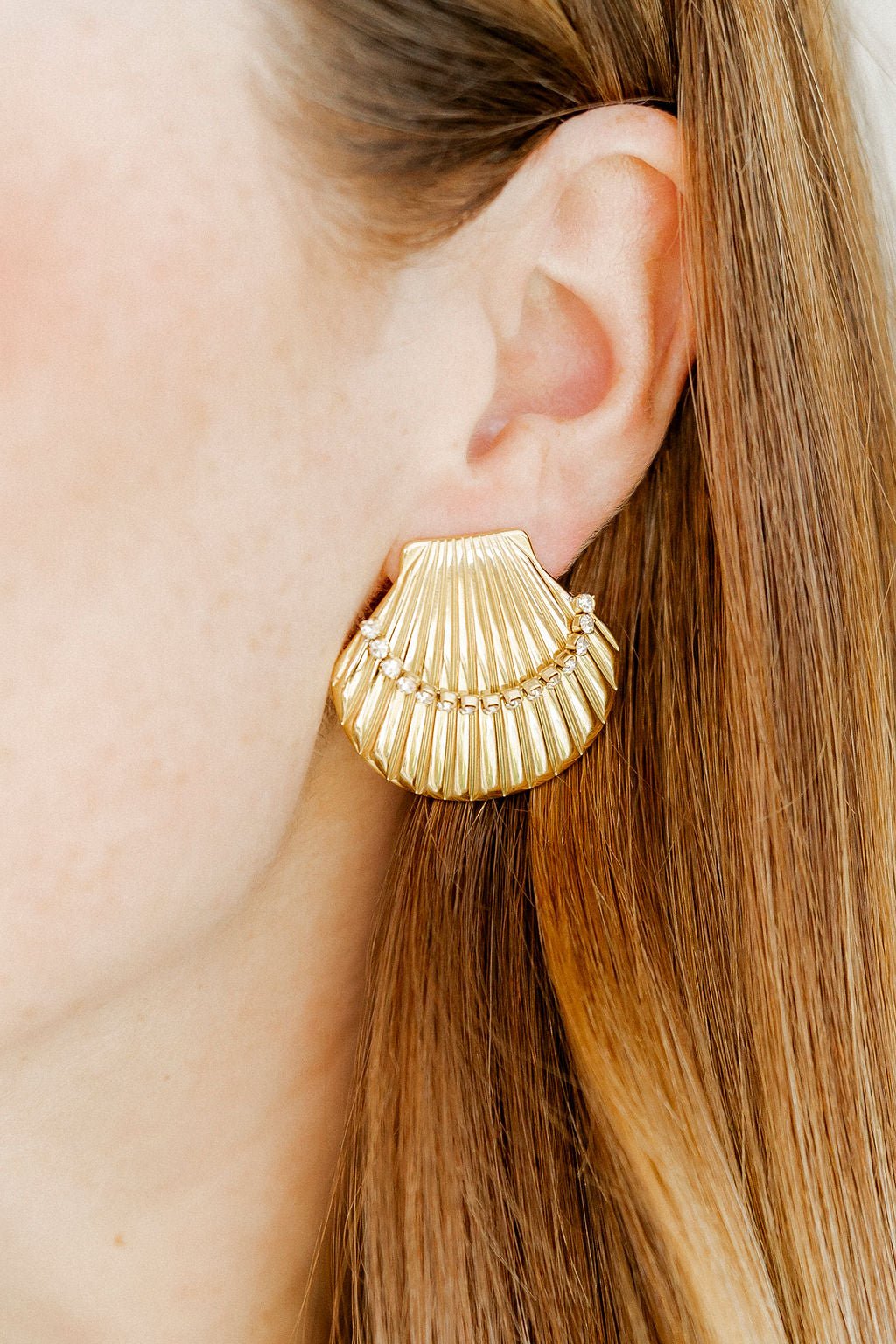 Adora Shell Statement Earrings - LINNY CO WholesaleMetals