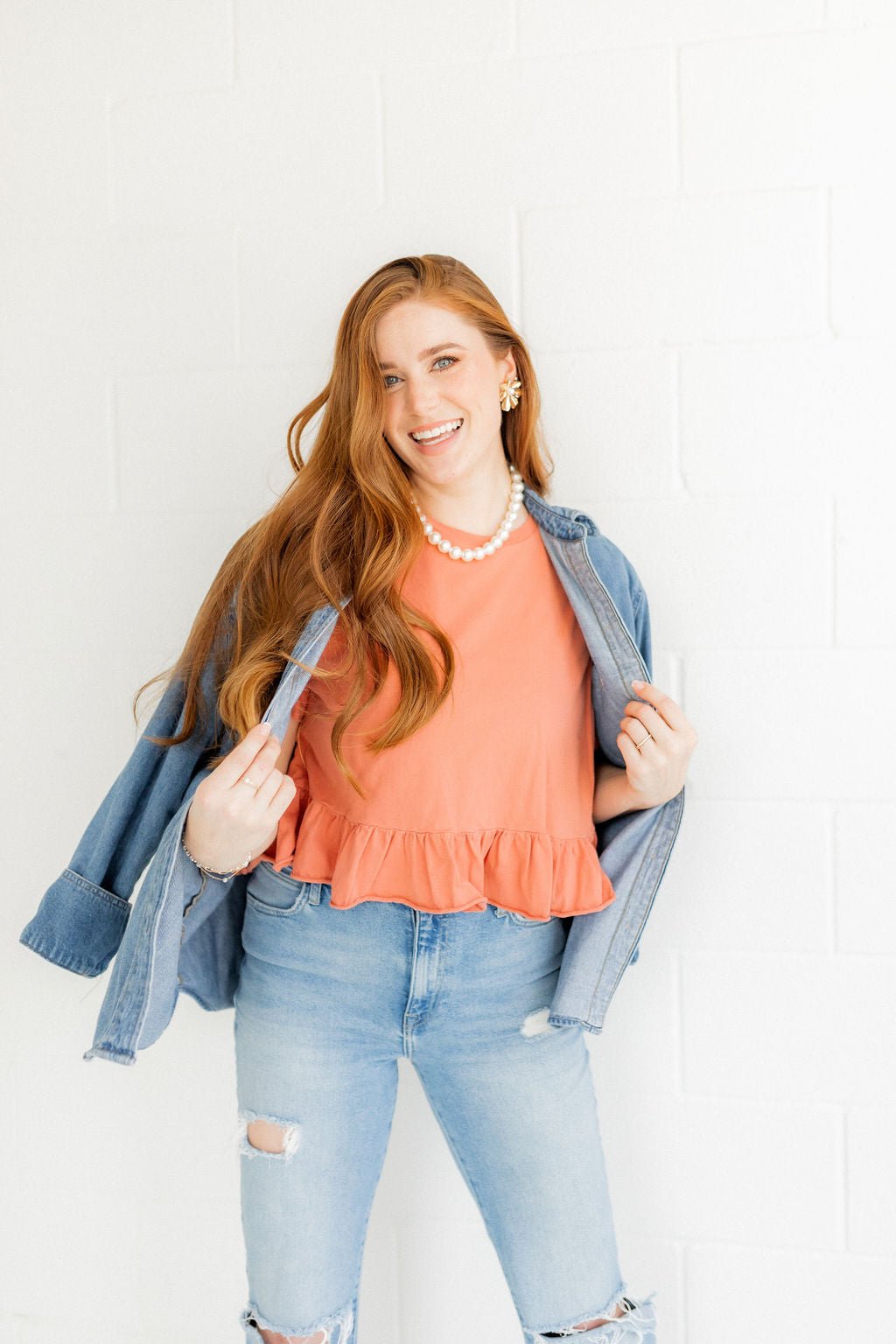 Ainsley Gold Flower Earrings - LINNY CO WholesaleMetals