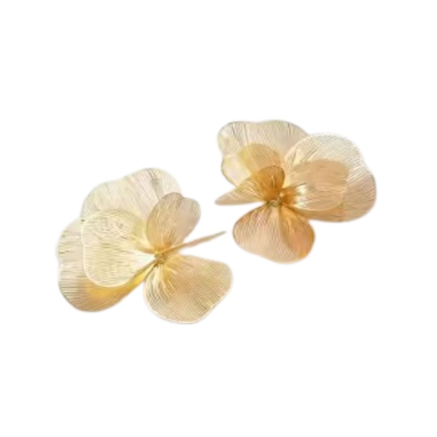 Amanda Flower Statement Earrings - Gold - LINNY CO WholesaleMetals
