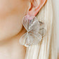 Amanda Flower Statement Earrings - Silver - LINNY CO WholesaleMetals