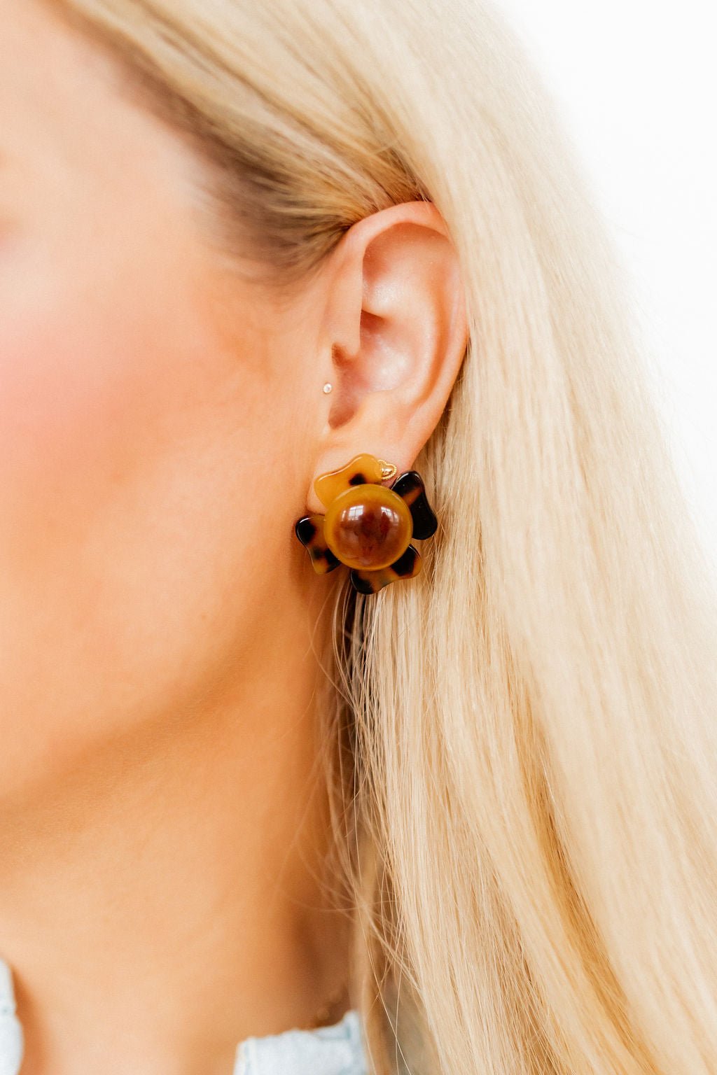 Amelia - Brown Tortoise - Earrings - LINNY CO WholesaleAcetate