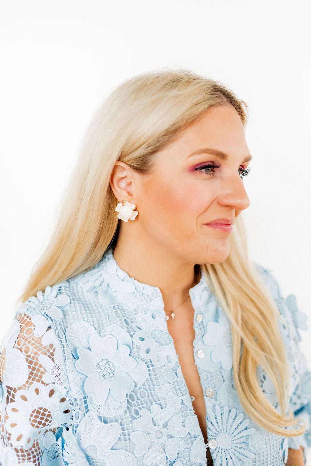 Amelia - Champagne Sparkle - Earrings - LINNY CO WholesaleAcetate