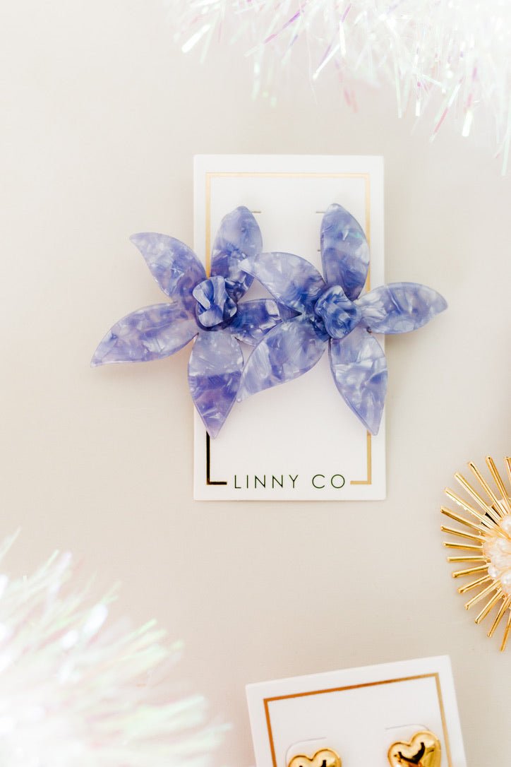 Annie Statement Earring - Periwinkle - LINNY CO WholesaleAcetate
