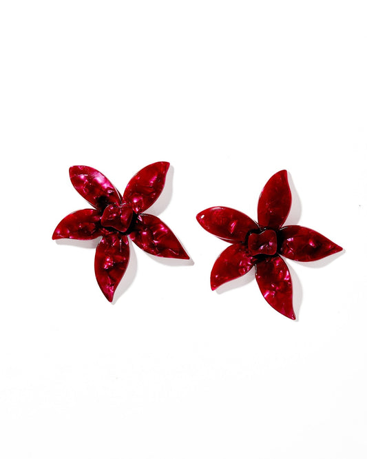 Annie Statement Earring - Pinot Noir