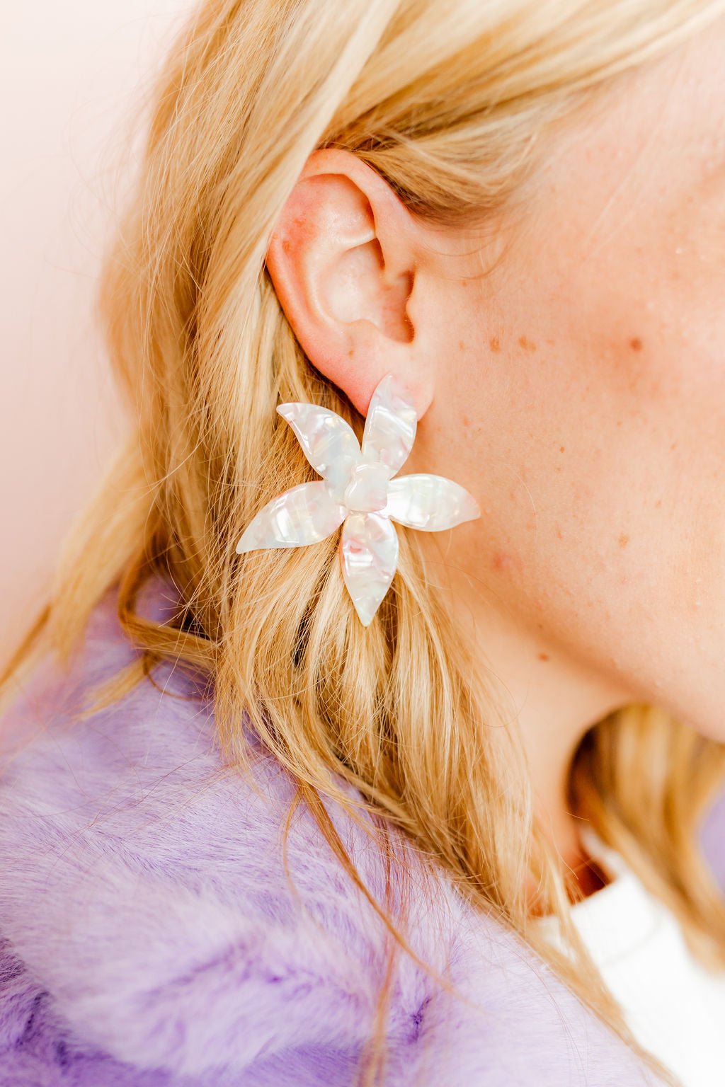 Annie Statement Earring - Sugar Plum - LINNY CO WholesaleAcetate