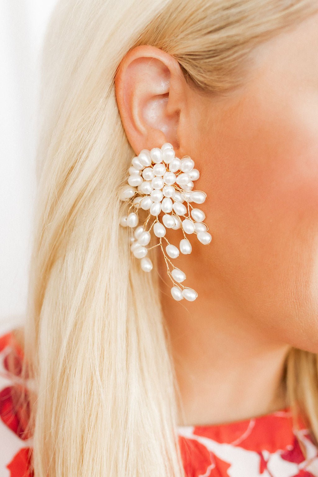 Ariel Pearl Statement Earrings - LINNY CO WholesaleMetals