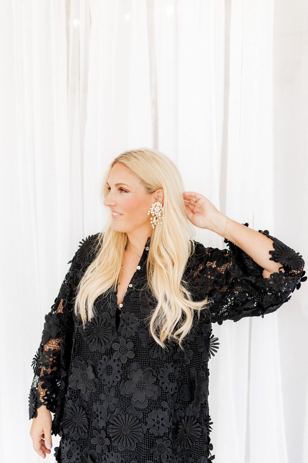 Ariel Pearl Statement Earrings - LINNY CO WholesaleMetals