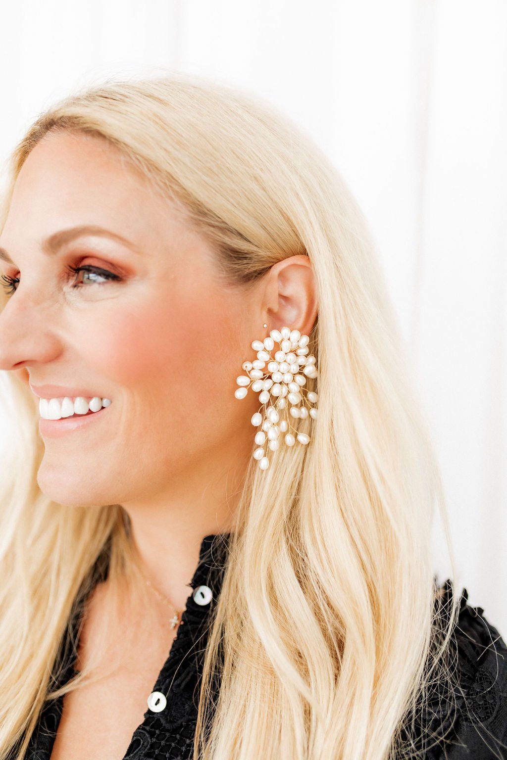 Ariel Pearl Statement Earrings - LINNY CO WholesaleMetals