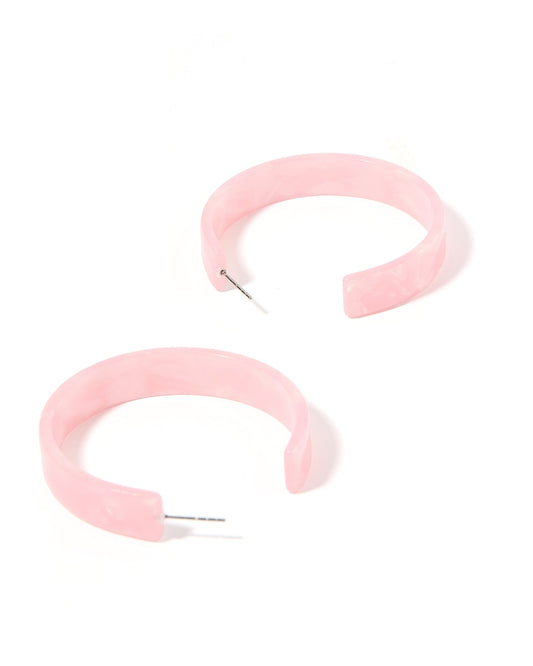 Ashley - Medium Hoop - Ballet Slipper - Earrings - LINNY CO WholesaleAcetate