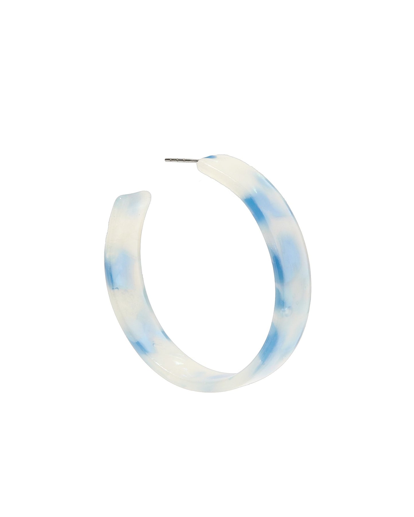 Ashley - Medium Hoop - Blueberry Clouds - Earrings - LINNY CO WholesaleAcetate