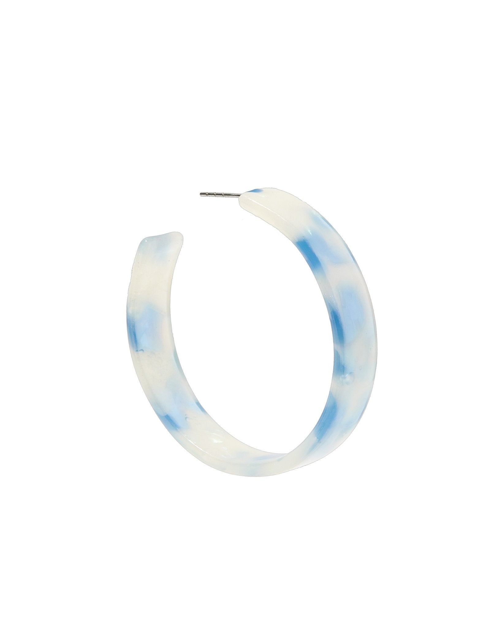 Ashley - Medium Hoop - Blueberry Clouds - Earrings - LINNY CO WholesaleAcetate