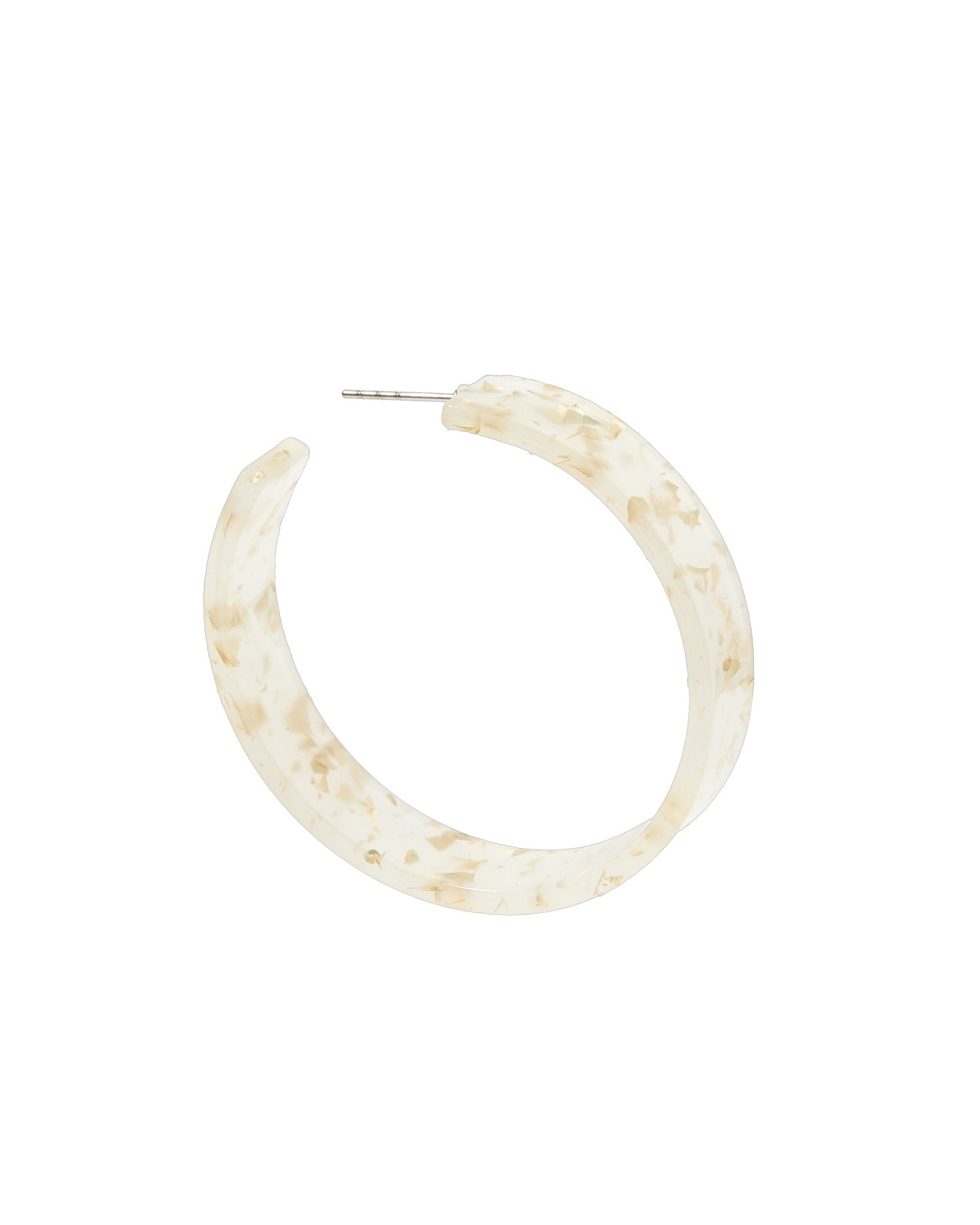 Ashley - Medium Hoop - Gold Confetti - Earrings - LINNY CO WholesaleAcetate