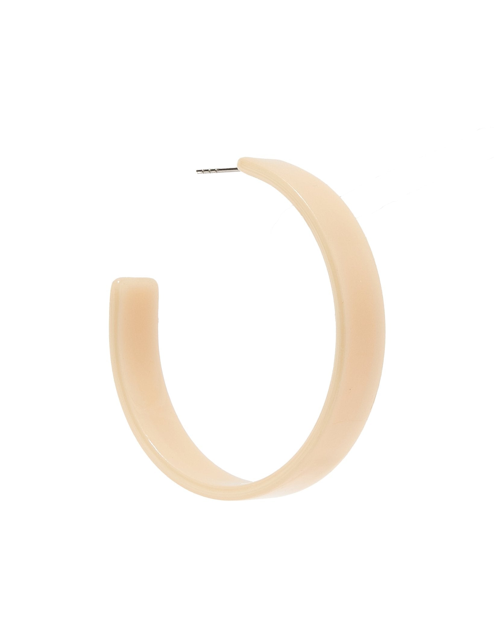 Ashley - Medium Hoop - Latte - Earrings - LINNY CO WholesaleAcetate