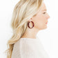Ashley - Medium Hoop - Maroon - Earrings - LINNY CO WholesaleAcetate