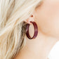 Ashley - Medium Hoop - Maroon - Earrings - LINNY CO WholesaleAcetate