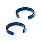 Ashley - Medium Hoop - Navy - Earrings - LINNY CO WholesaleAcetate
