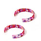Ashley - Medium Hoop - Pink Multi - Earrings - LINNY CO WholesaleAcetate
