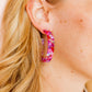 Ashley - Medium Hoop - Pink Multi - Earrings - LINNY CO WholesaleAcetate