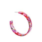 Ashley - Medium Hoop - Pink Multi - Earrings - LINNY CO WholesaleAcetate