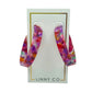 Ashley - Medium Hoop - Pink Multi - Earrings - LINNY CO WholesaleAcetate