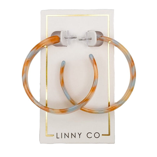 Ashley - Medium Hoop - Sunrise - Earrings - LINNY CO WholesaleAcetate