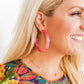 Ashley - Mega Hoop - Azalea Pink - Earrings - LINNY CO WholesaleAcetate