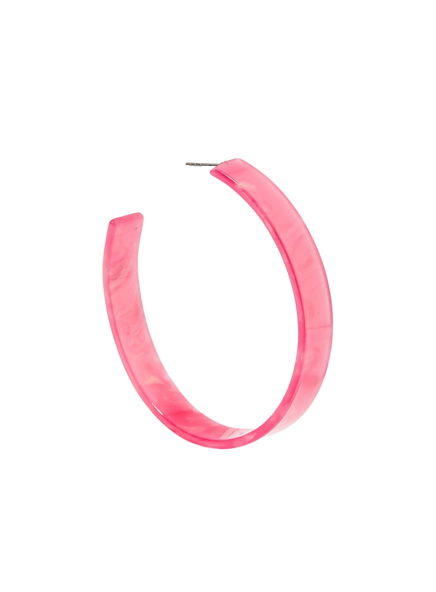 Ashley - Mega Hoop - Azalea Pink - Earrings - LINNY CO WholesaleAcetate