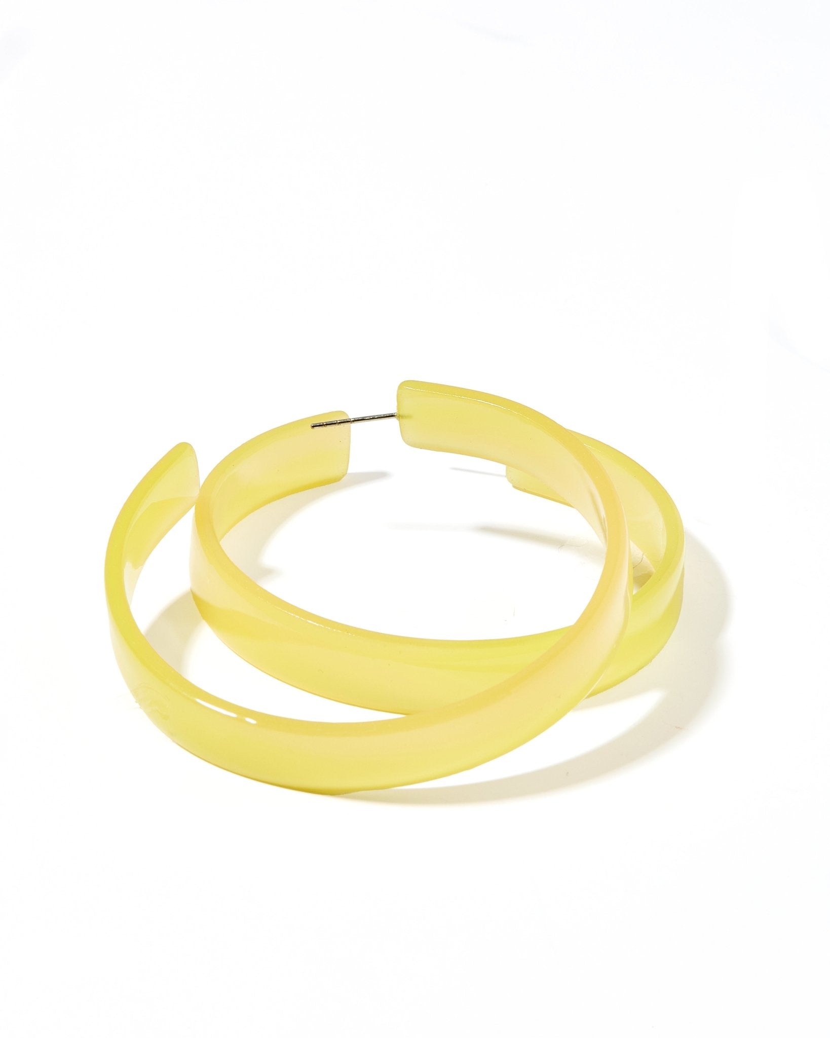 Ashley - Mega Hoop - Citrine - Earrings - LINNY CO WholesaleAcetate